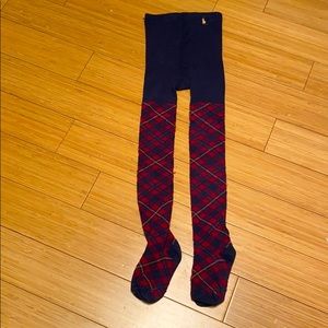Girls Ralph Lauren Plaid Tights Size 4-6